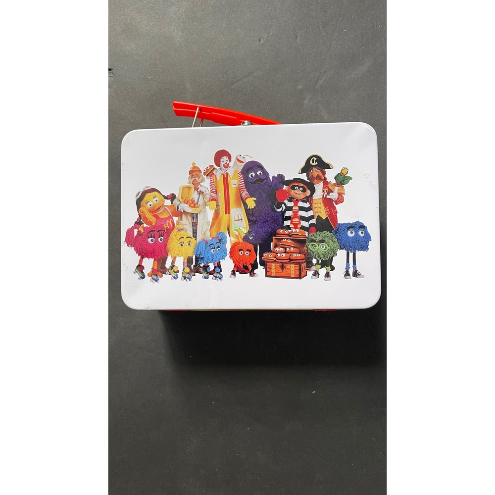 McDonalds Vintage Style Metal Lunch Box Ronald McDonald Grimace Hamburglar Tin